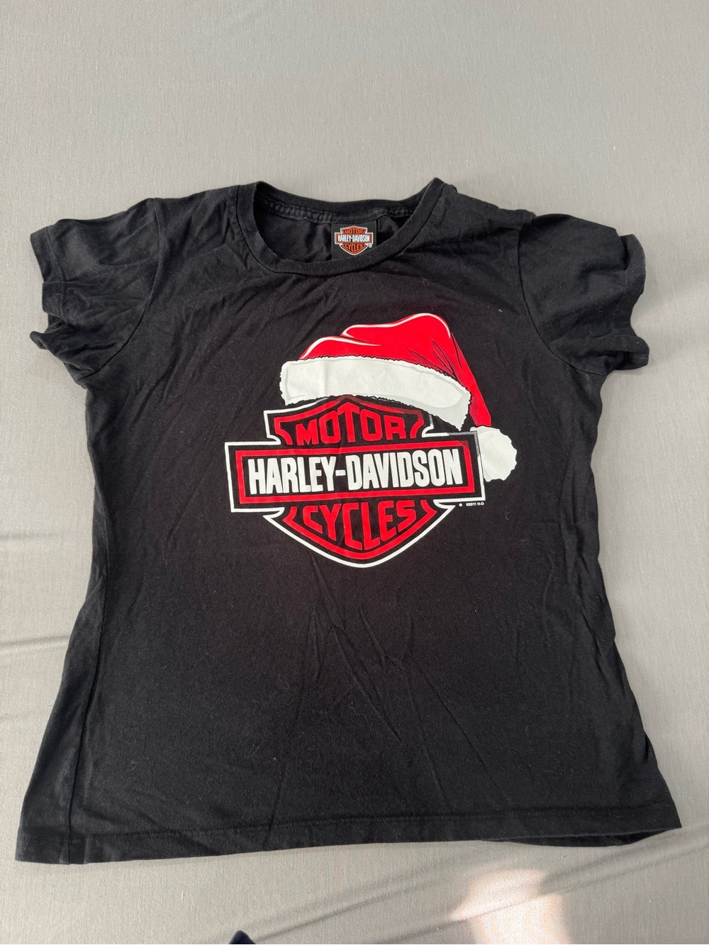 Harley-Davidson Black T-Shirt with Red Accent